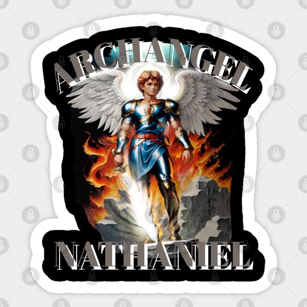 Archangel Nathaniel Sticker by Apache Sun Moon Rising